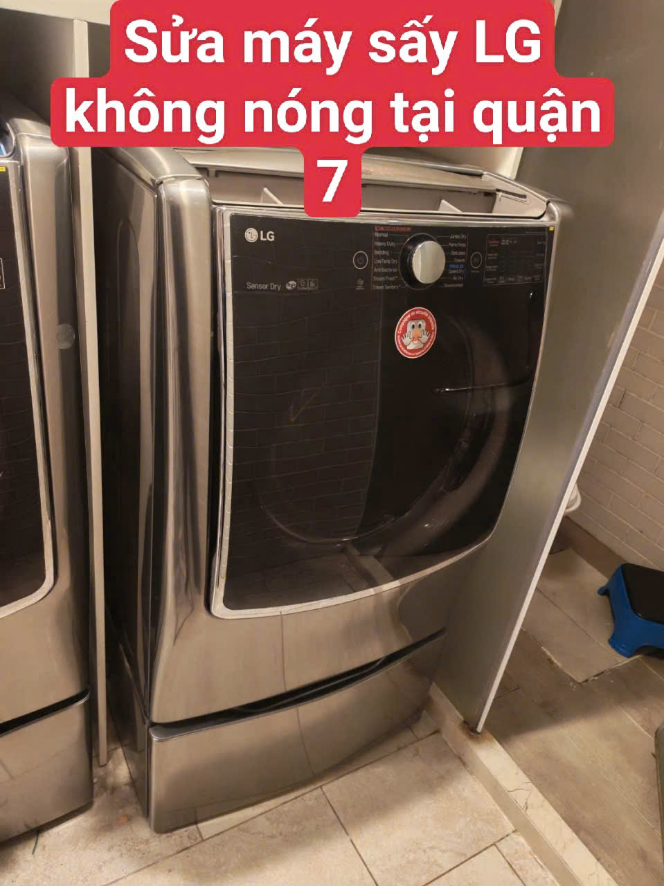 Kiểm tra máy sấy LG không nóng tại nhà khách hàng