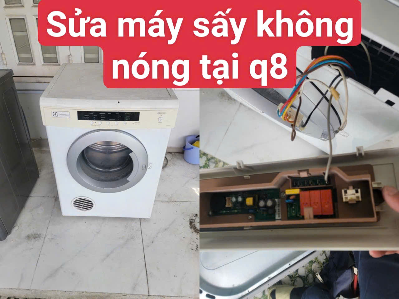 Kiểm tra bo điều khiển của máy sấy không nóng