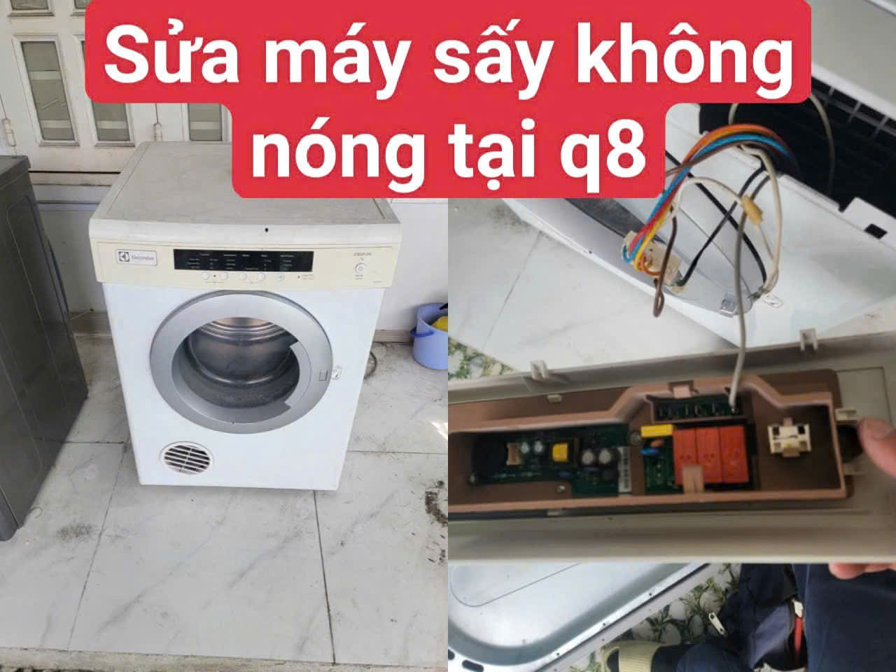 Kiểm tra lồng sấy, dây curoa và cụm truyền động